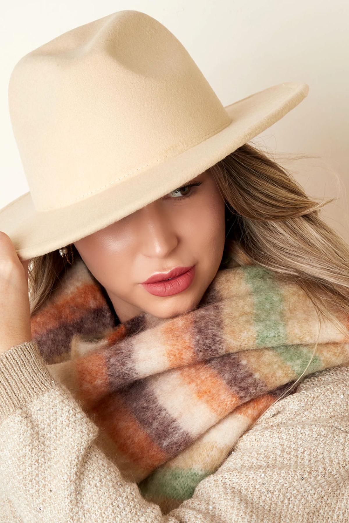 Chapeau fédora fuchsia Polyester
